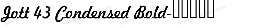 Jott 43 Condensed Bold字体转换